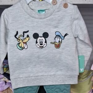 Disney Kids Gray Sweatshirt with Characters
